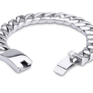 Silver 316 Stainless Steel Cuban Bracelet